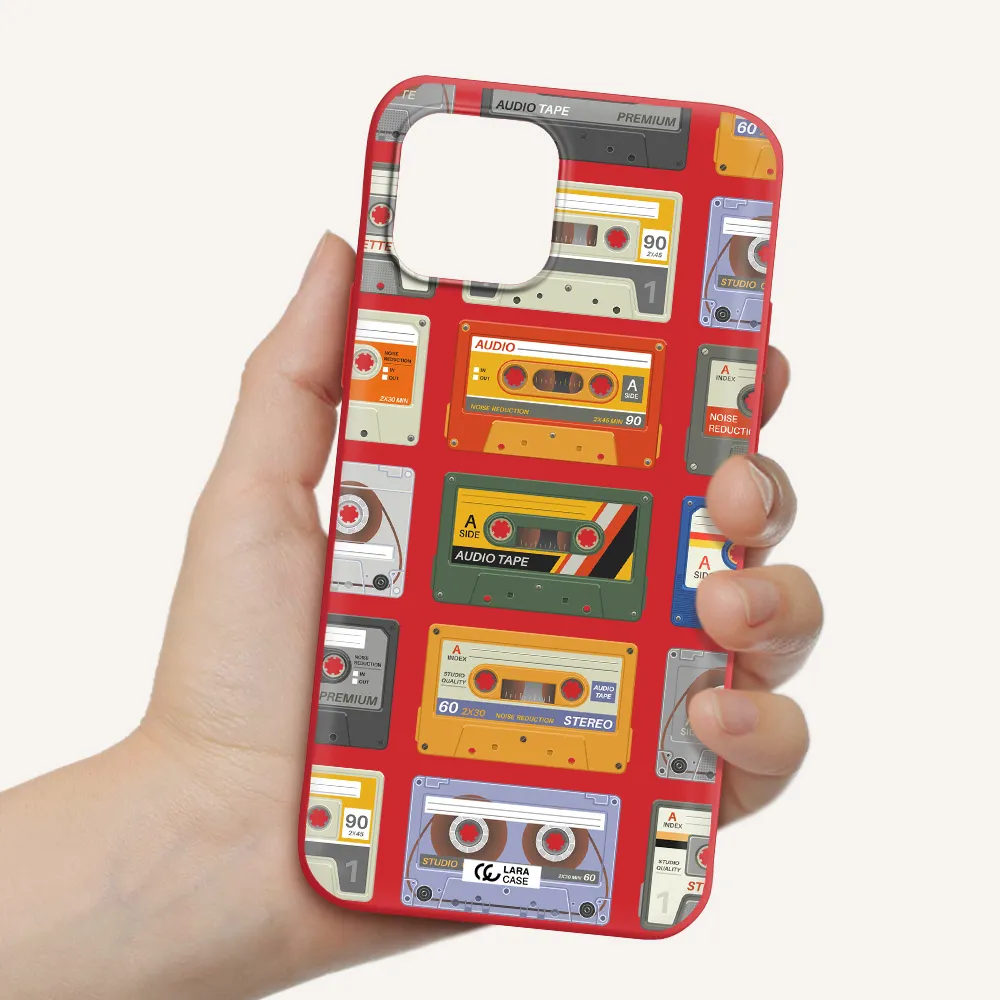 All My Cassettes Apple iPhone 12 Silicone Imperial Red Case