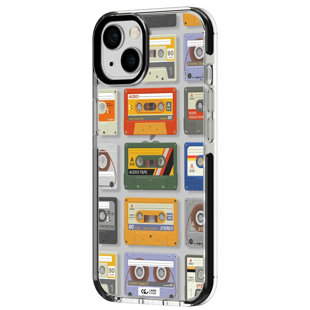 All My Cassettes Apple iPhone 13 impact black border Case