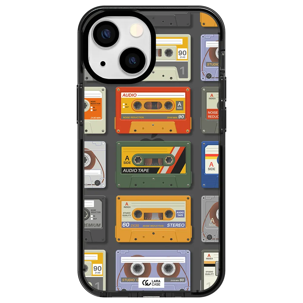 All My Cassettes Apple iPhone 13 mini impact Smoke Black Case