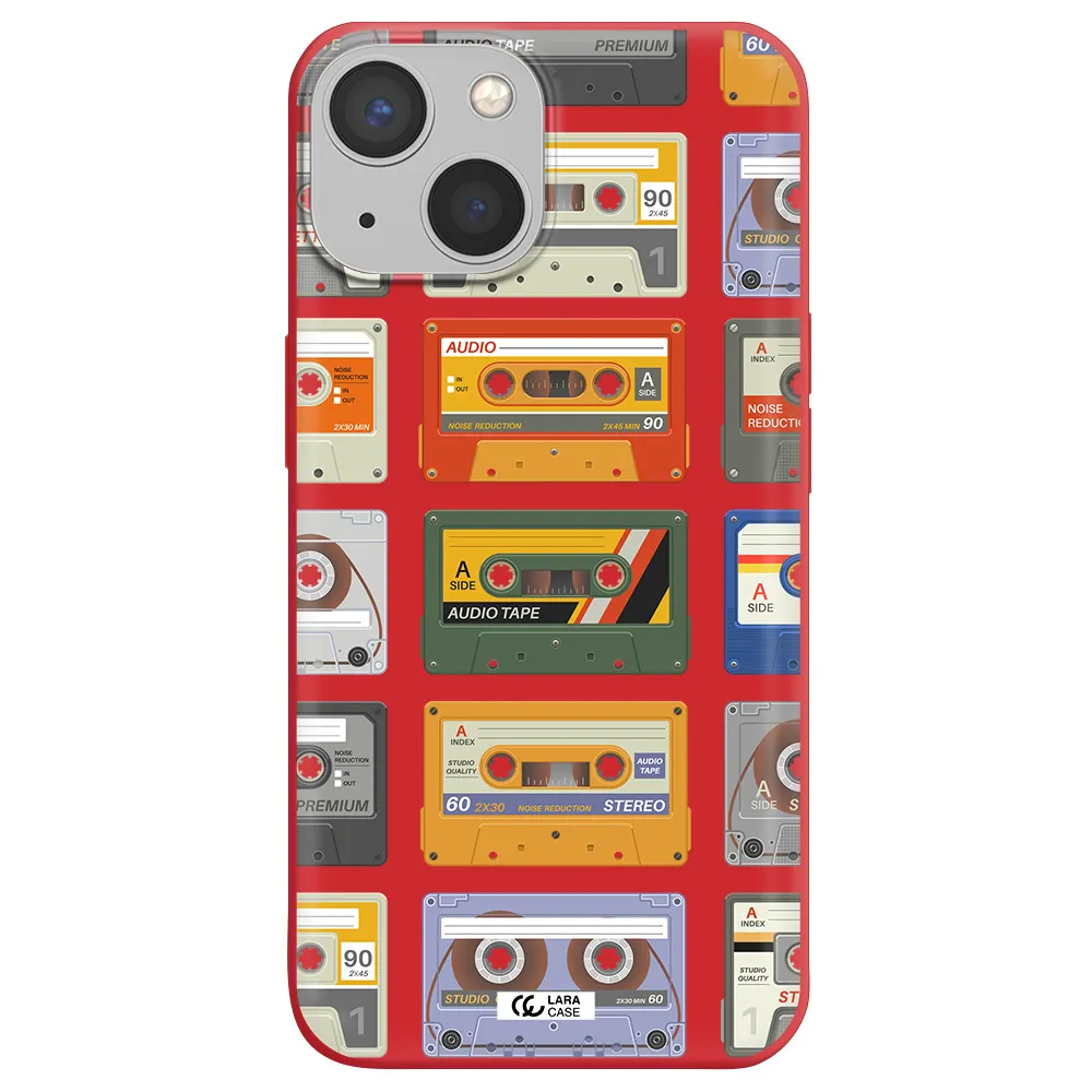 All My Cassettes Apple iPhone 13 mini Silicone Imperial Red Case