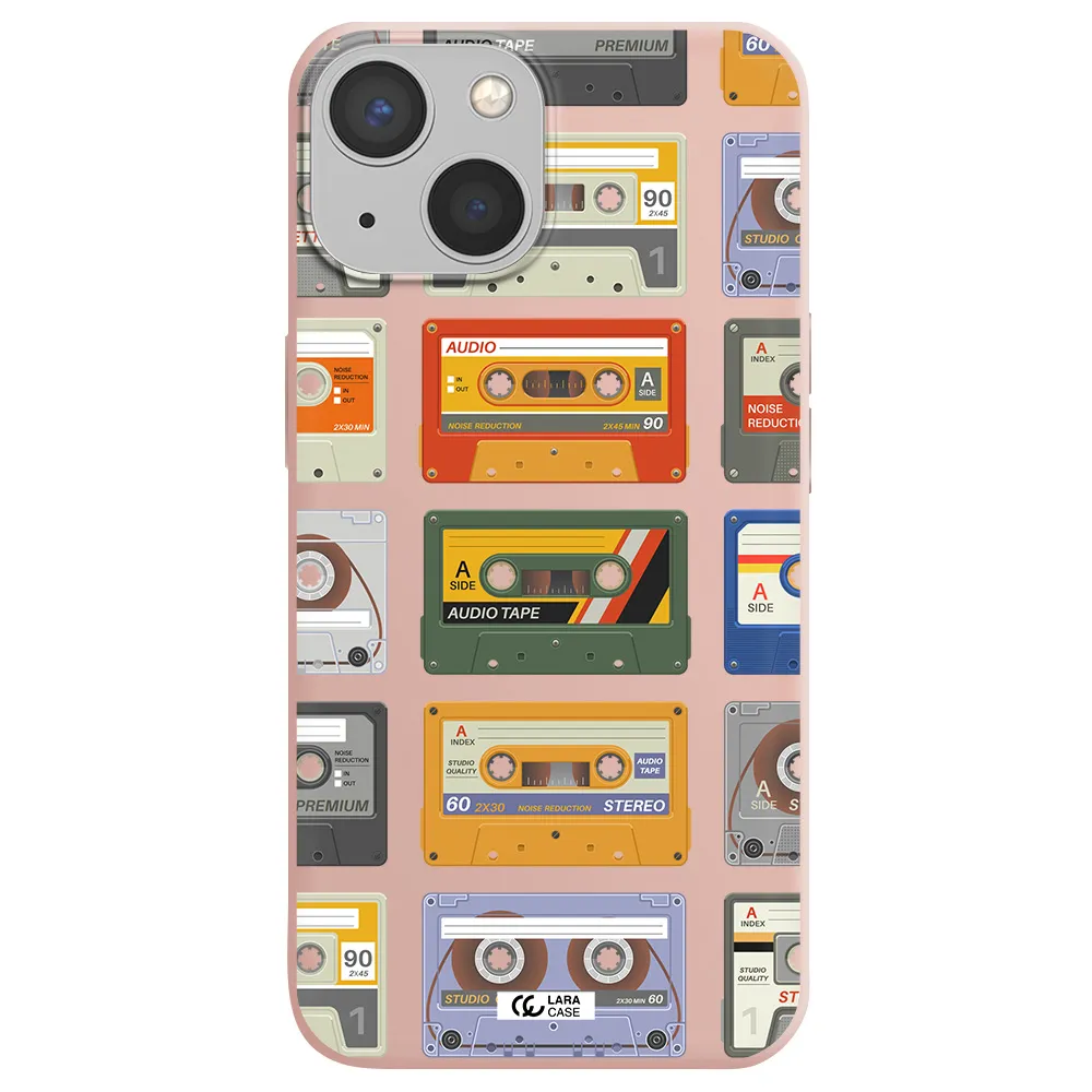 All My Cassettes Apple iPhone 13 mini Silicone pastel pink Case