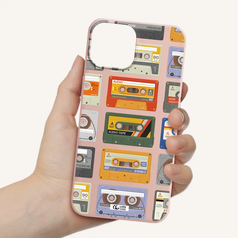 All My Cassettes Apple iPhone 13 mini Silicone pastel pink Case