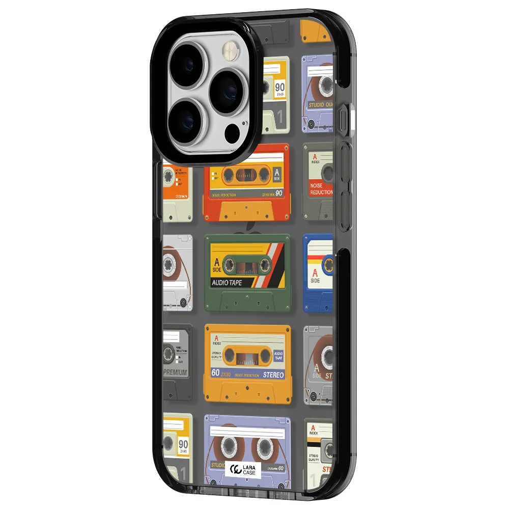 All My Cassettes Apple iPhone 13 Pro impact Smoke Black Case