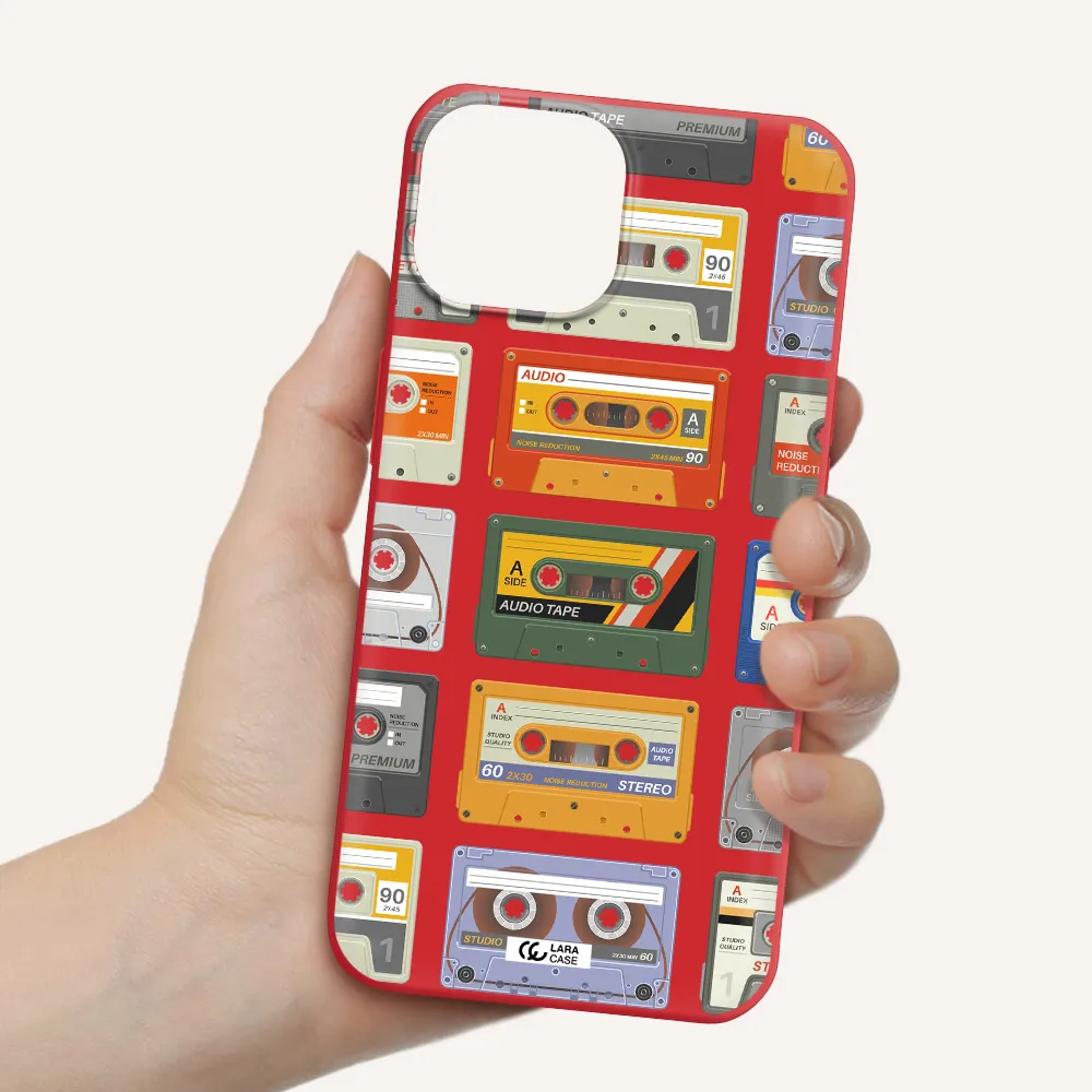 All My Cassettes Apple iPhone 13 Silicone Imperial Red Case