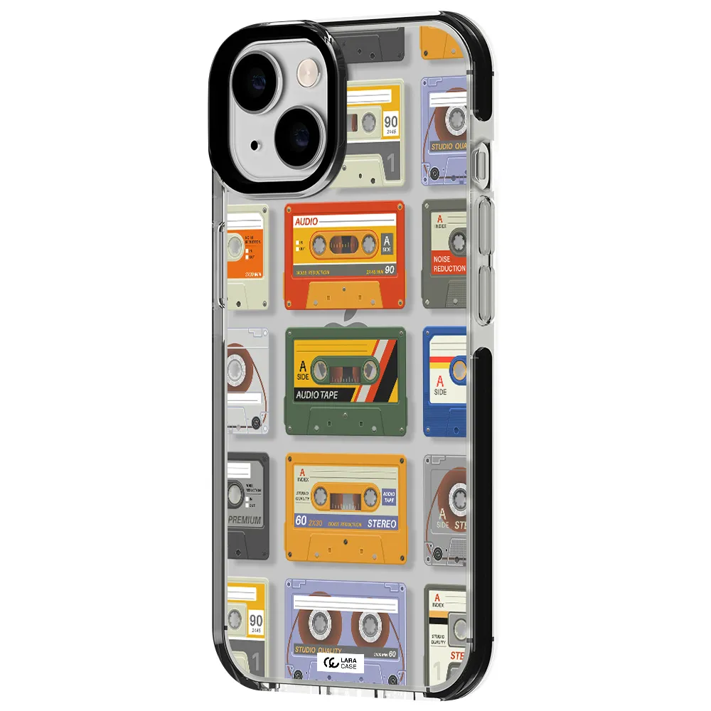 All My Cassettes Apple iPhone 14 impact black border Case