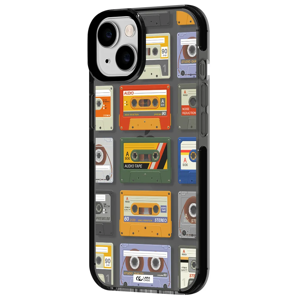 All My Cassettes Apple iPhone 14 impact Smoke Black Case