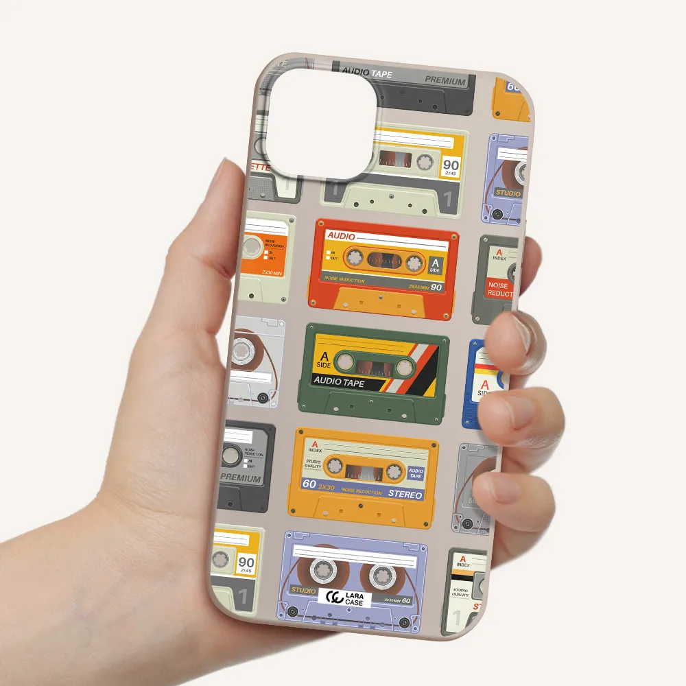 All My Cassettes Apple iPhone 14 plus Silicone Stone Case