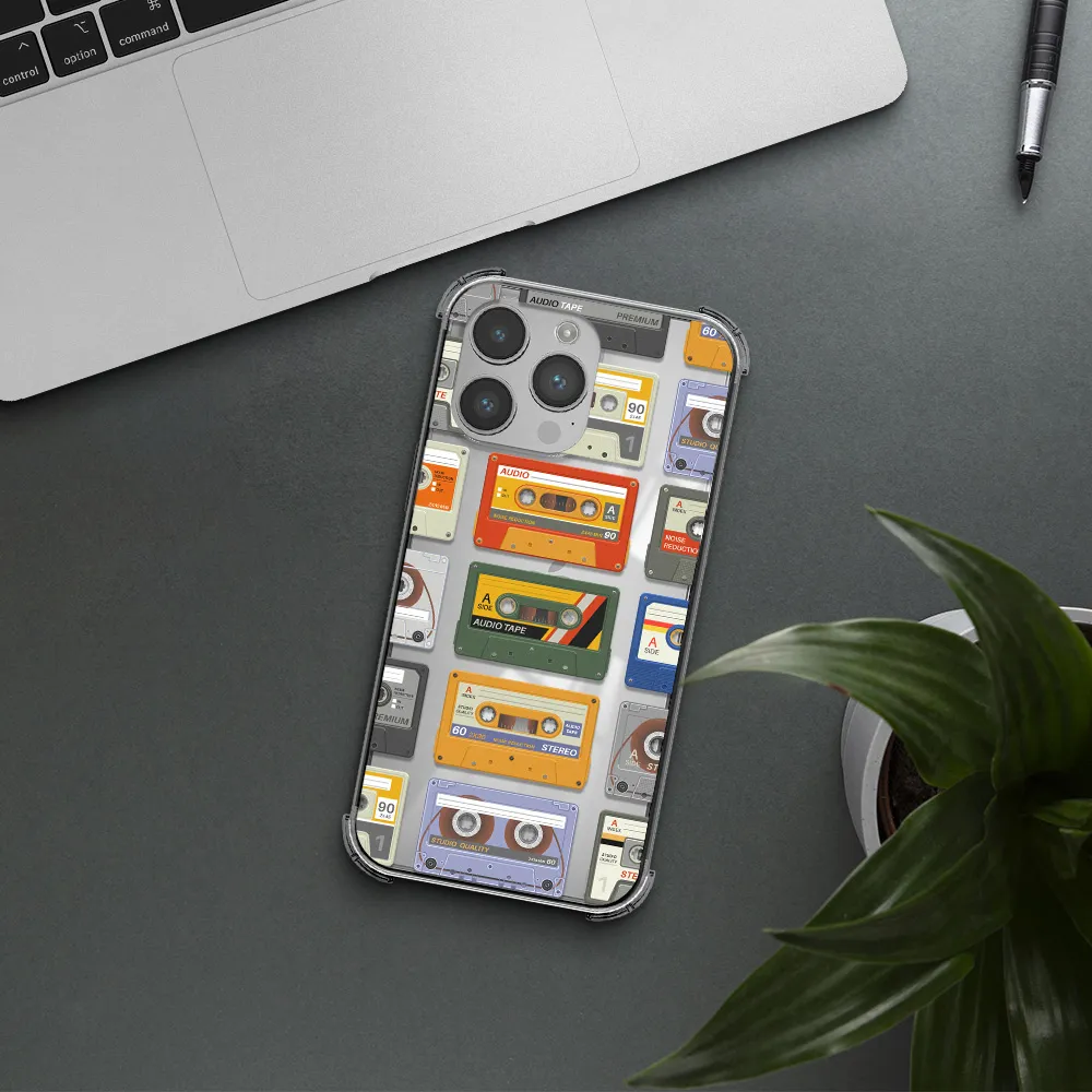 All My Cassettes Apple iPhone 14 pro Clear PC Case