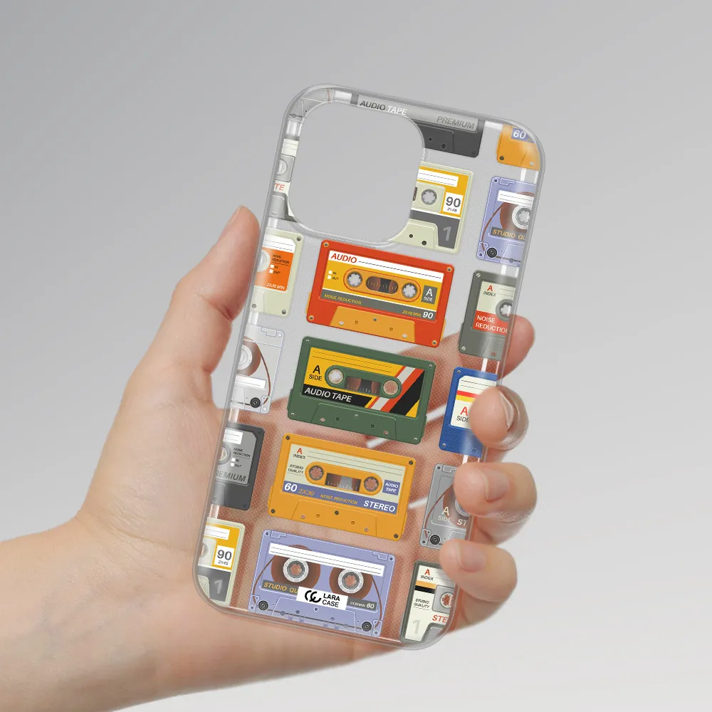 All My Cassettes Apple iPhone 14 pro Clear TPU Case