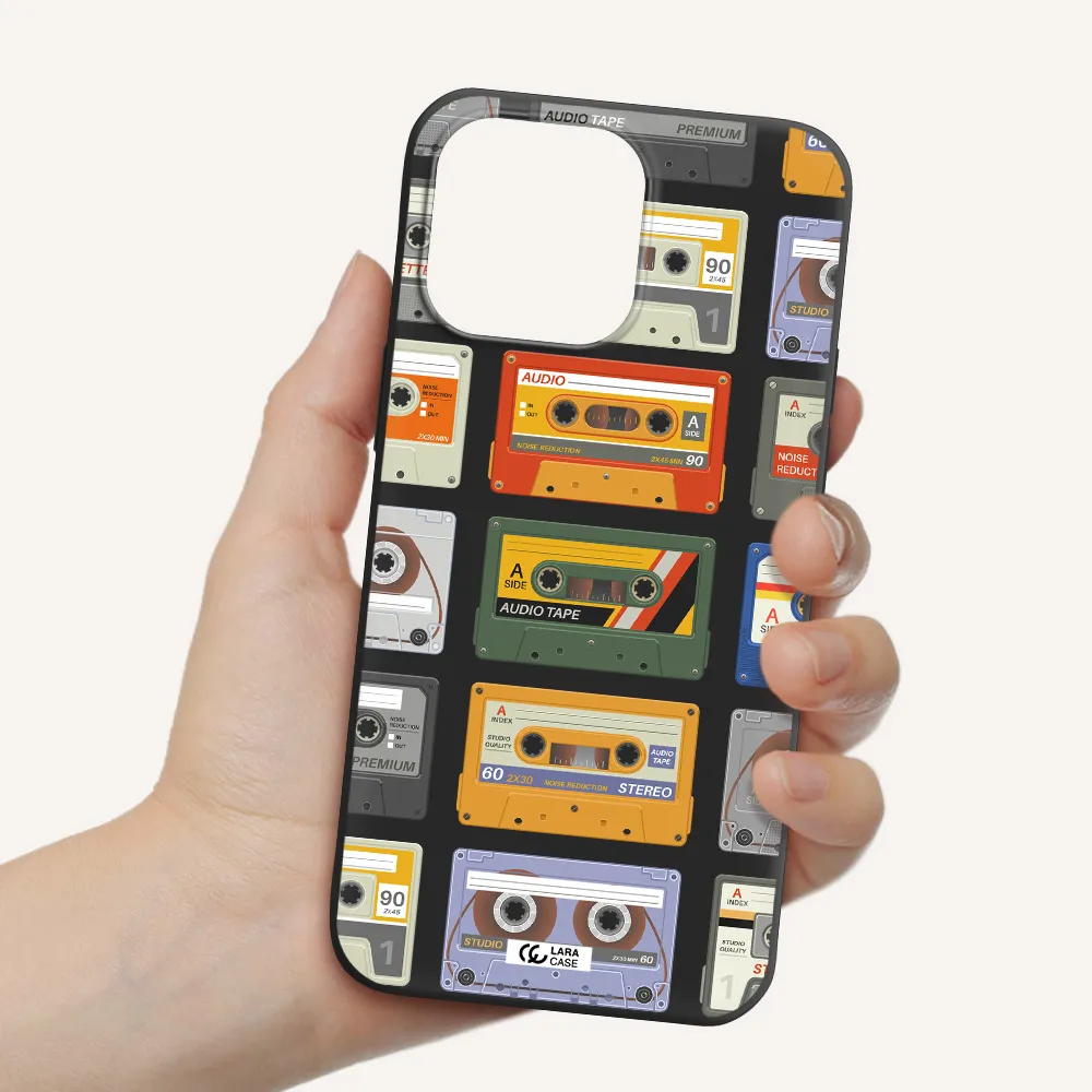 All My Cassettes Apple iPhone 14 pro Silicone black Case