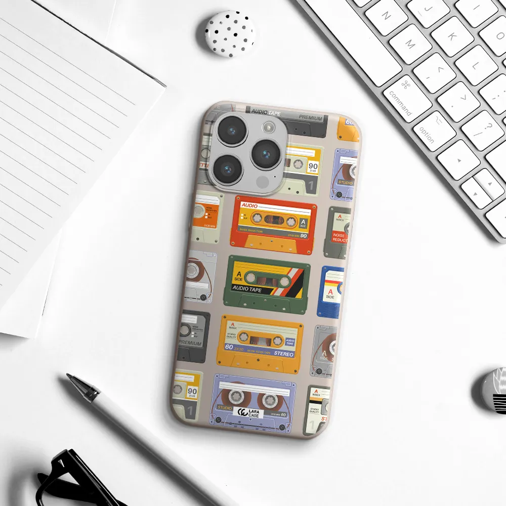 All My Cassettes Apple iPhone 14 pro Silicone Stone Case