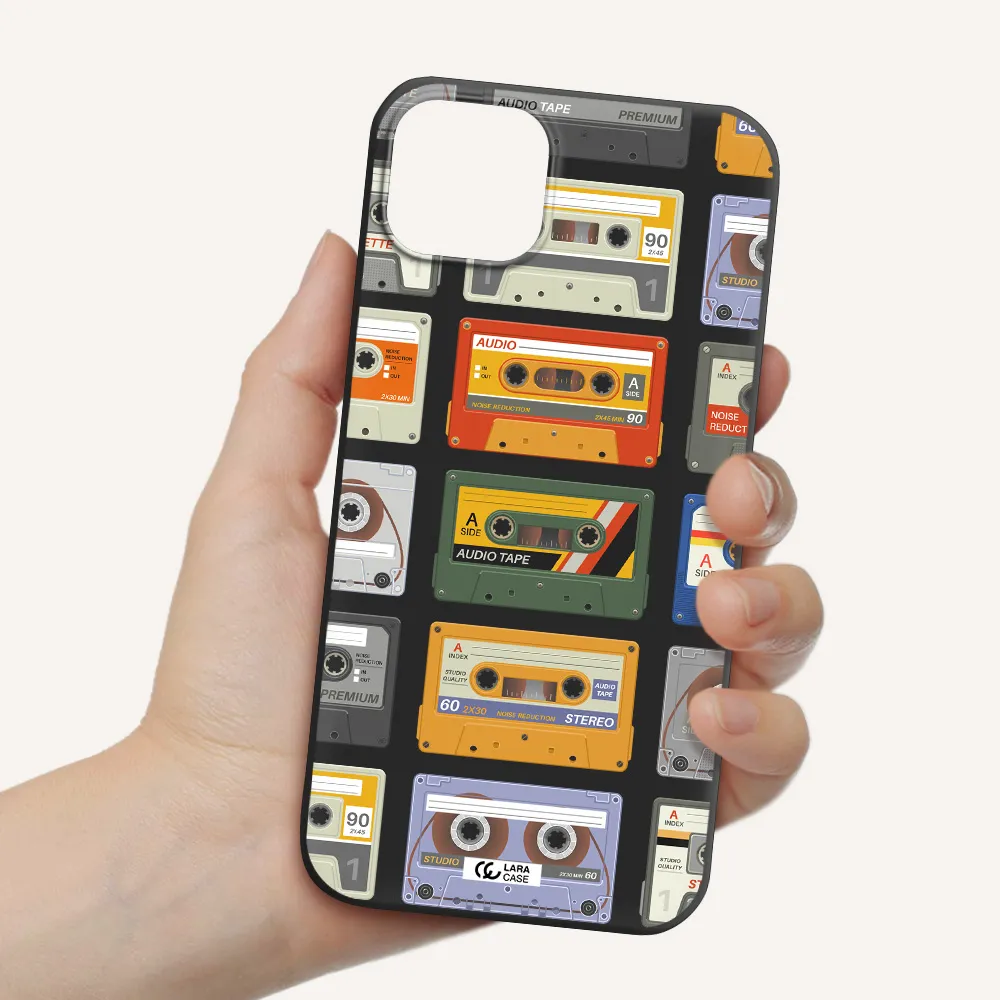 All My Cassettes Apple iPhone 14 Silicone black Case