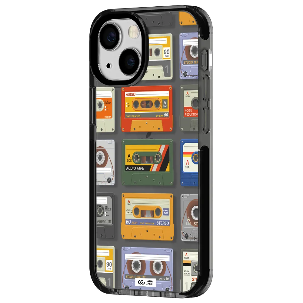 All My Cassettes Apple iPhone 15 impact Smoke Black Case