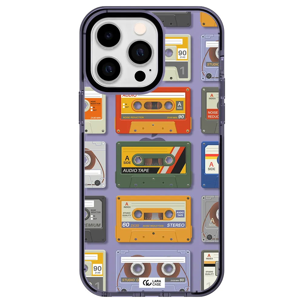 All My Cassettes Apple iPhone 15 Pro Max impact Lilac Case