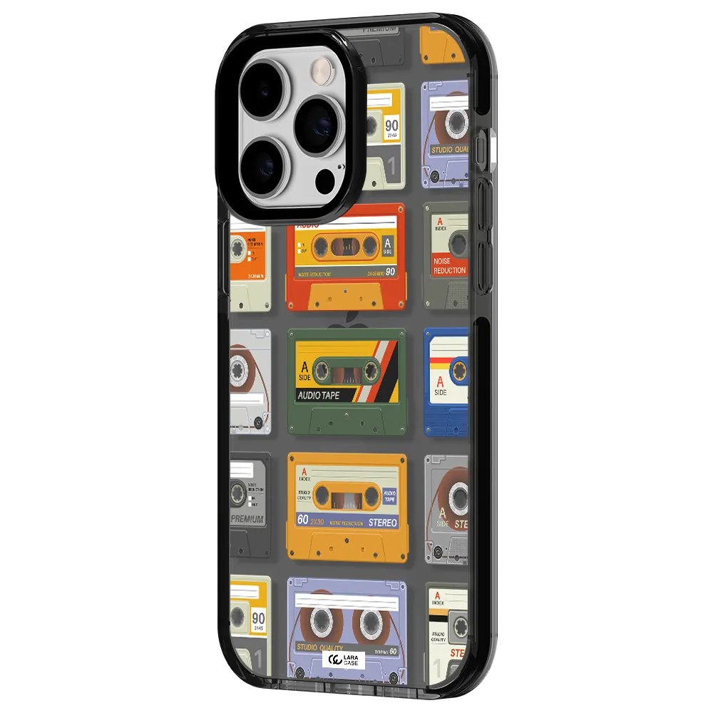 All My Cassettes Apple iPhone 15 Pro Max impact Smoke Black Case