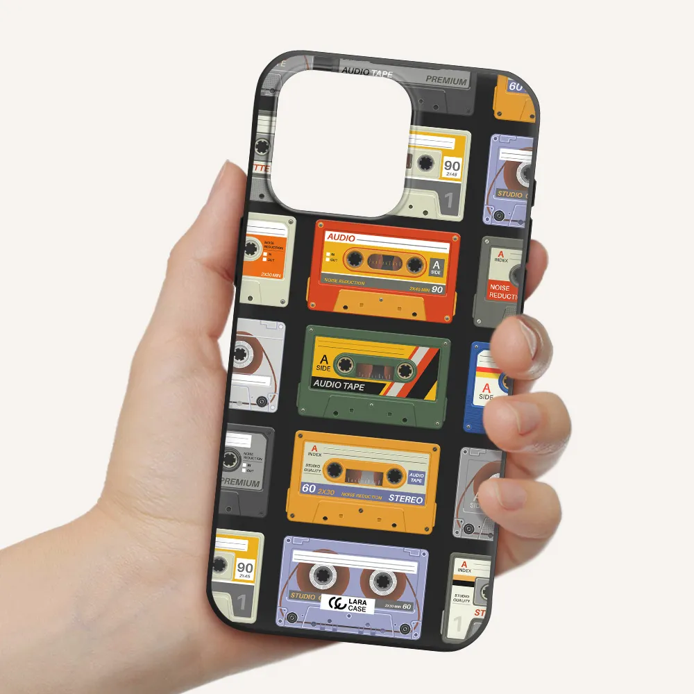All My Cassettes Apple Iphone 15 Pro max Silicone black Case