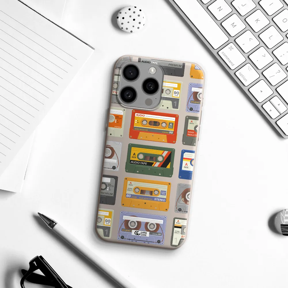 All My Cassettes Apple Iphone 15 Pro max Silicone Stone Case