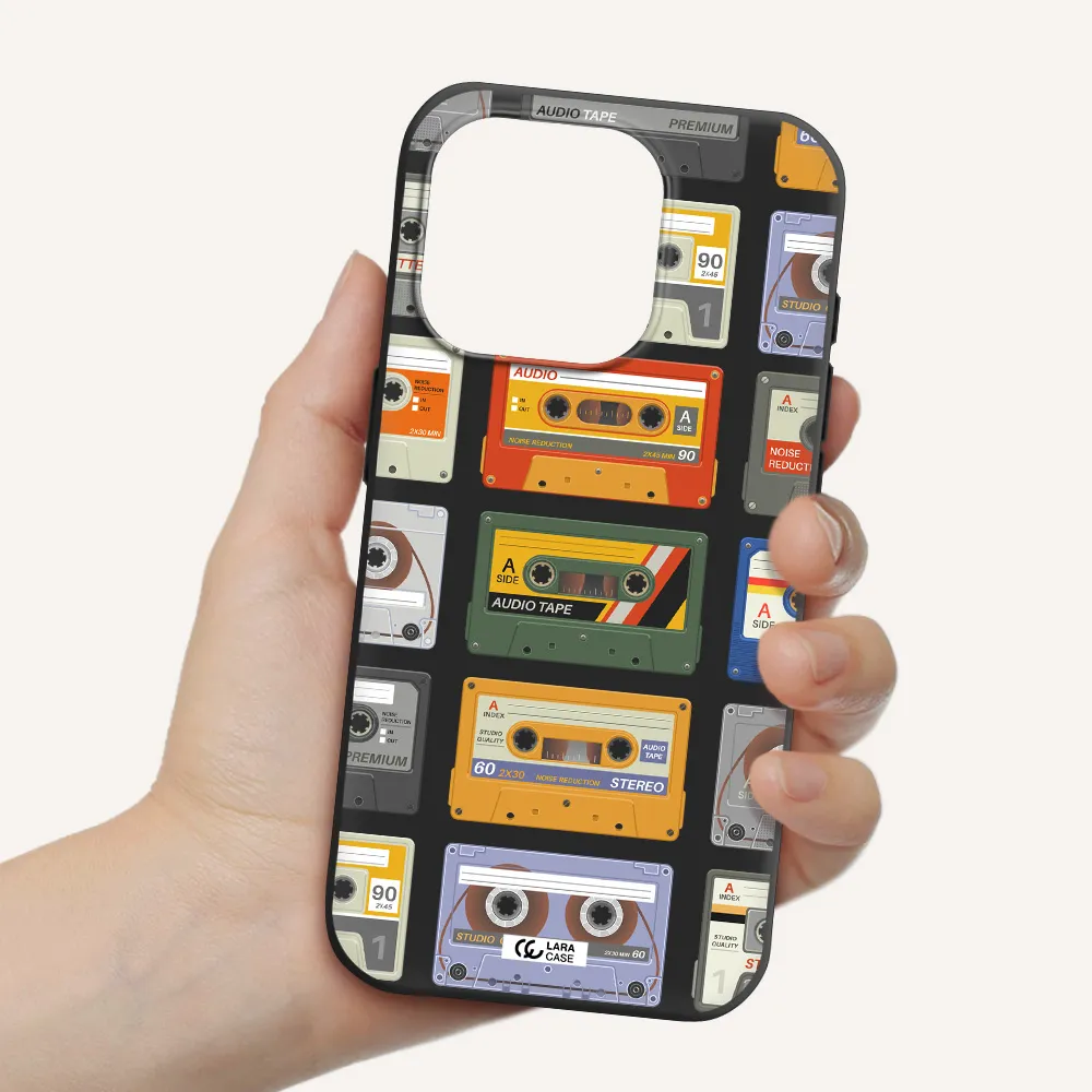 All My Cassettes Apple Iphone 15 Pro Silicone Black Case