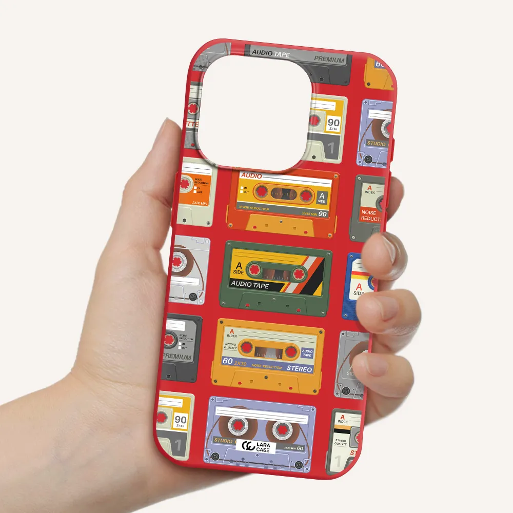 All My Cassettes Apple Iphone 15 Pro Silicone Imperial Red Case