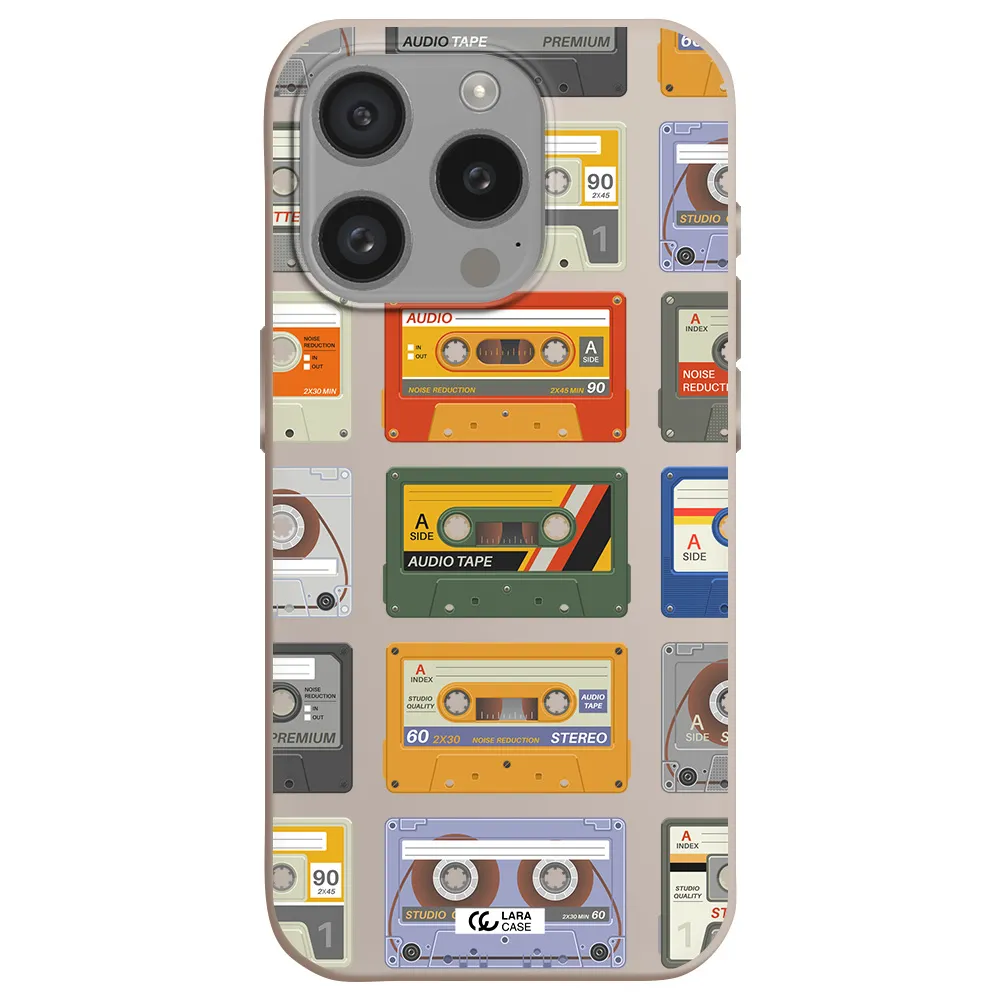 All My Cassettes Apple Iphone 15 Pro Silicone Stone Case