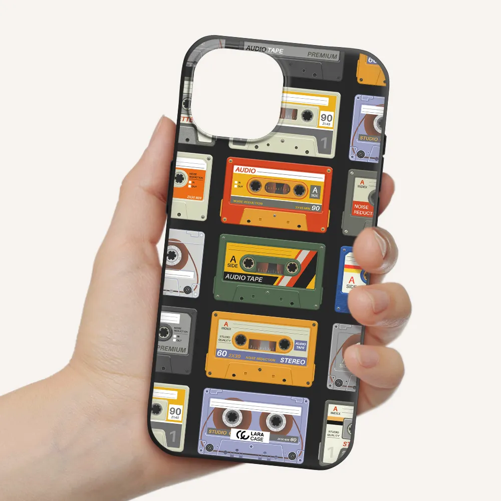 All My Cassettes Apple iPhone 15 Silicone black Case