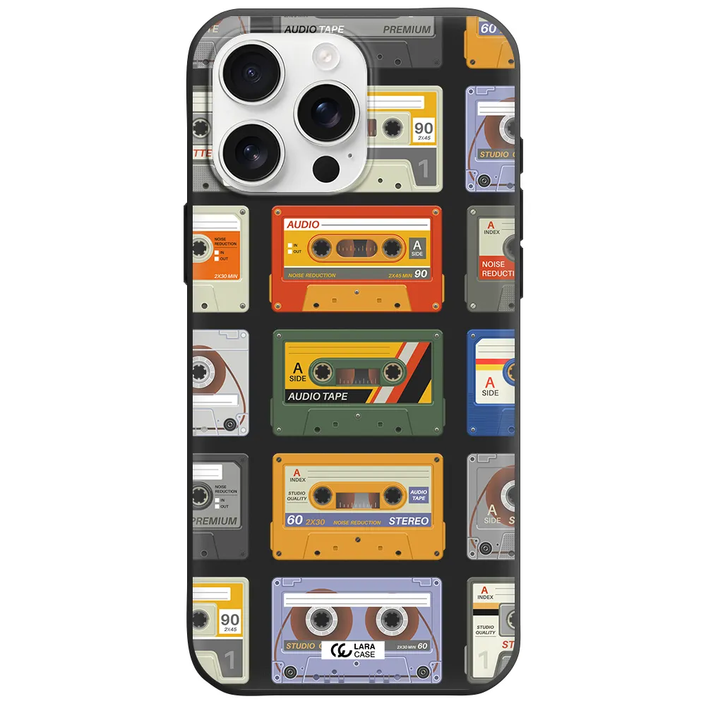 All My Cassettes Apple Iphone 16 Pro Max Silicone Black Case