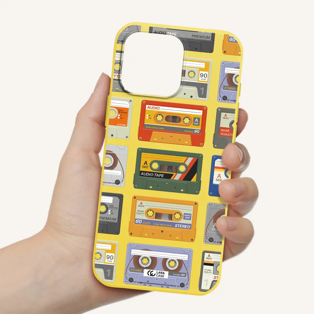 All My Cassettes Apple Iphone 16 Pro Max Silicone Canary Yellow Case