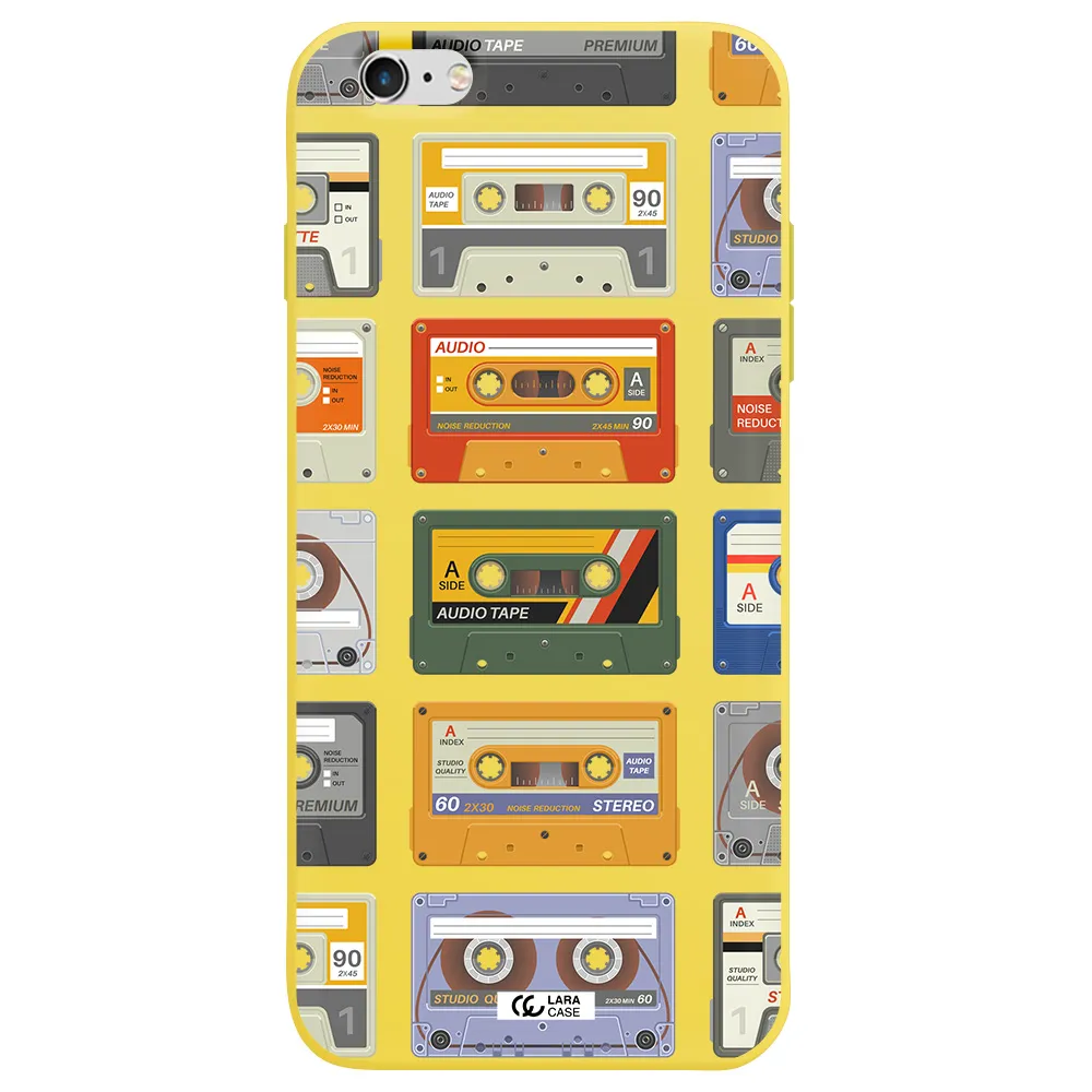 All My Cassettes Apple iPhone 6 plus Silicone canary yellow Case
