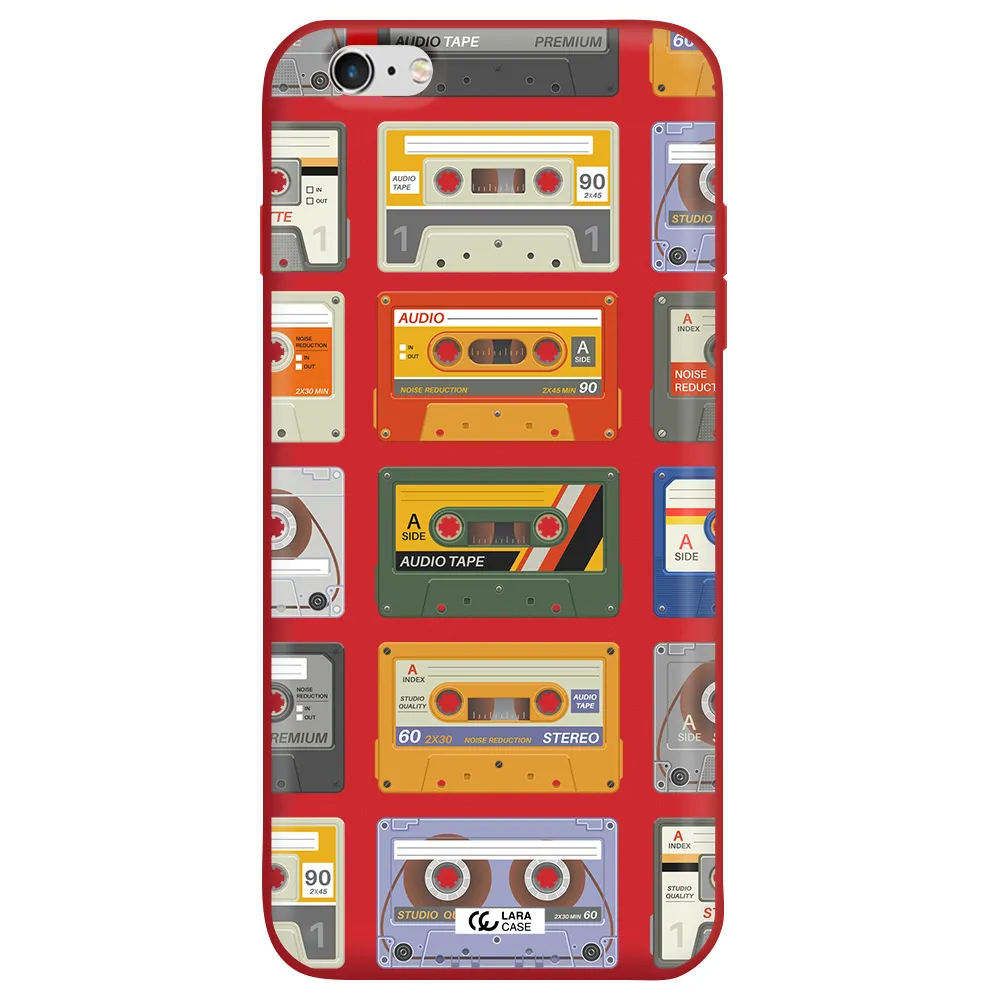 All My Cassettes Apple iPhone 6 plus Silicone Imperial Red Case