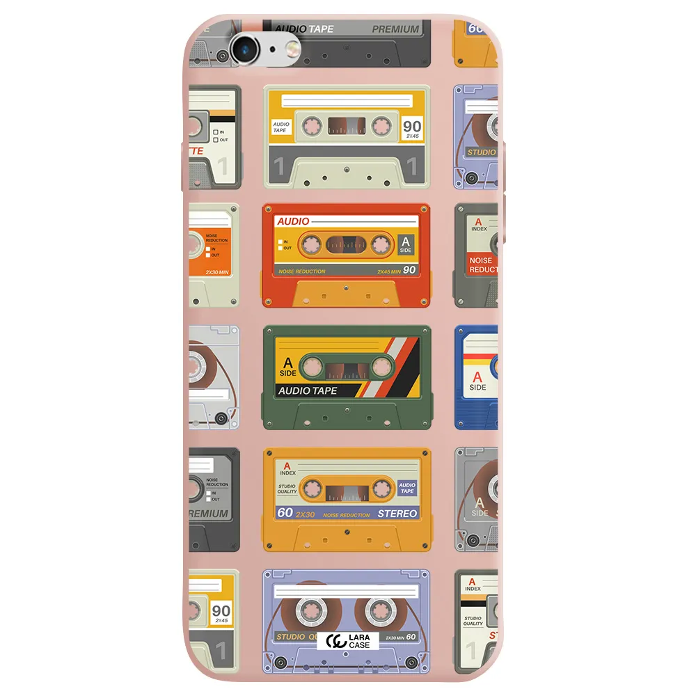 All My Cassettes Apple iPhone 6 plus Silicone pastel pink Case