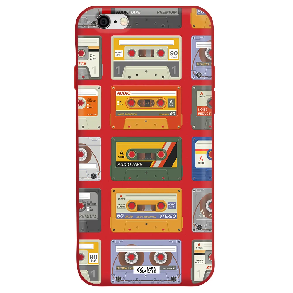 All My Cassettes Apple iPhone 6 Silicone Imperial Red Case