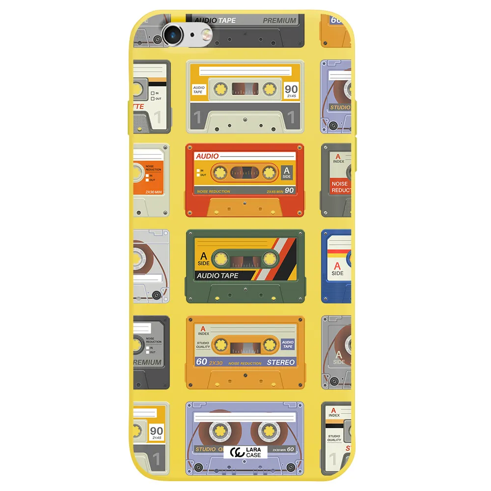 All My Cassettes Apple iPhone 6S Silicone canary yellow Case