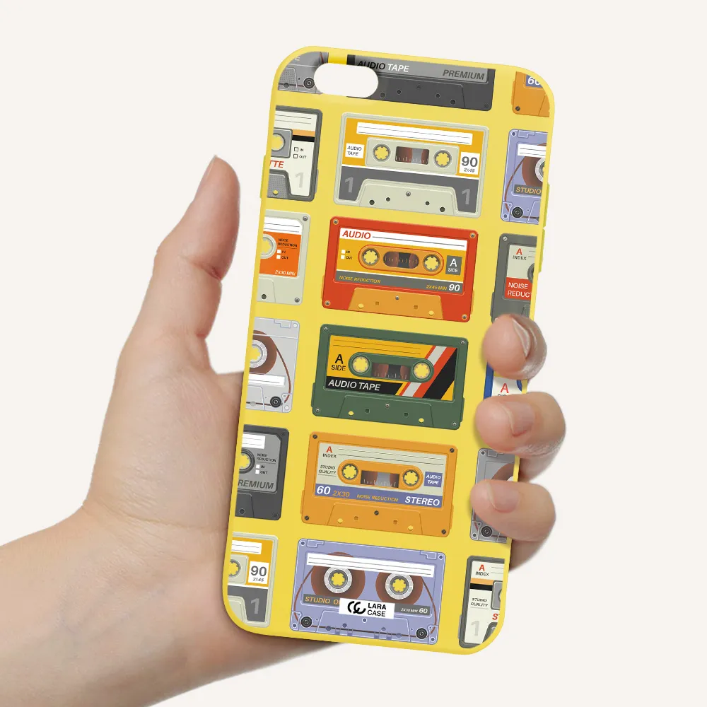 All My Cassettes Apple iPhone 6S Silicone canary yellow Case