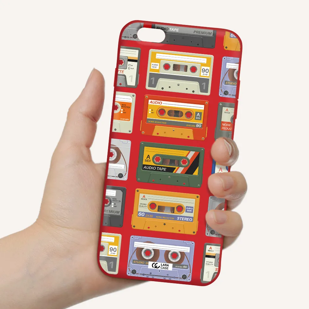 All My Cassettes Apple iPhone 6S Silicone Imperial Red Case