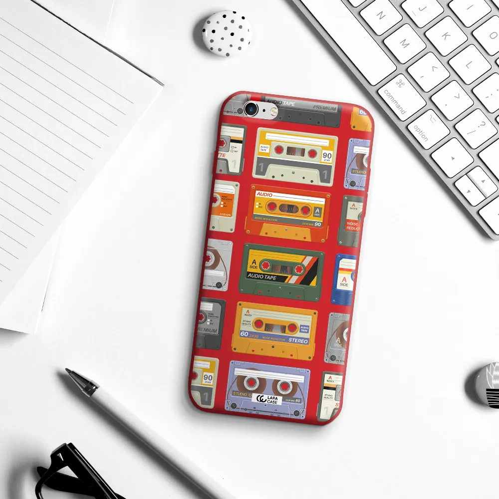 All My Cassettes Apple iPhone 6S Silicone Imperial Red Case