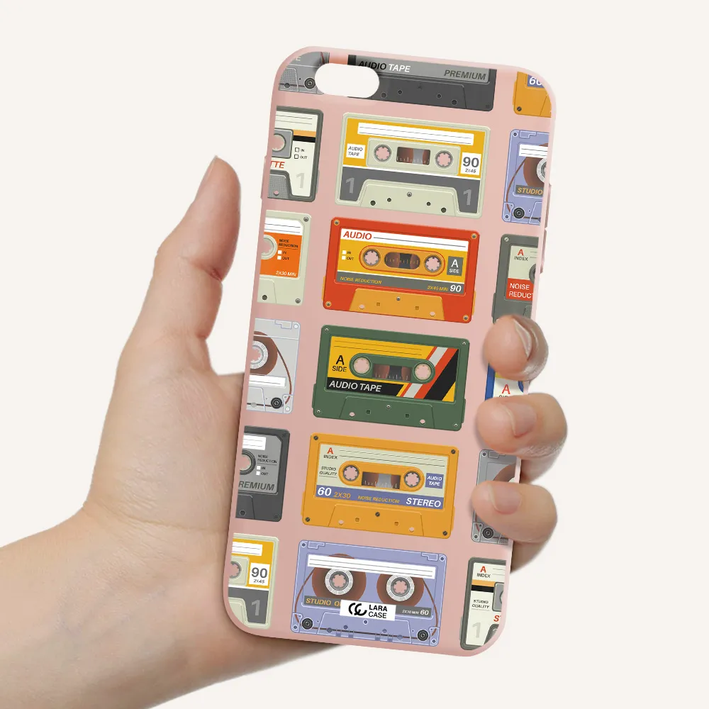 All My Cassettes Apple iPhone 6S Silicone pastel pink Case
