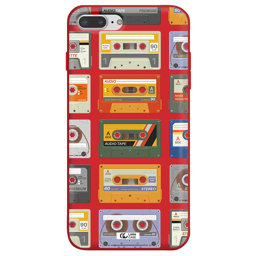 All My Cassettes Apple iPhone 7 plus Silicone Imperial Red Case
