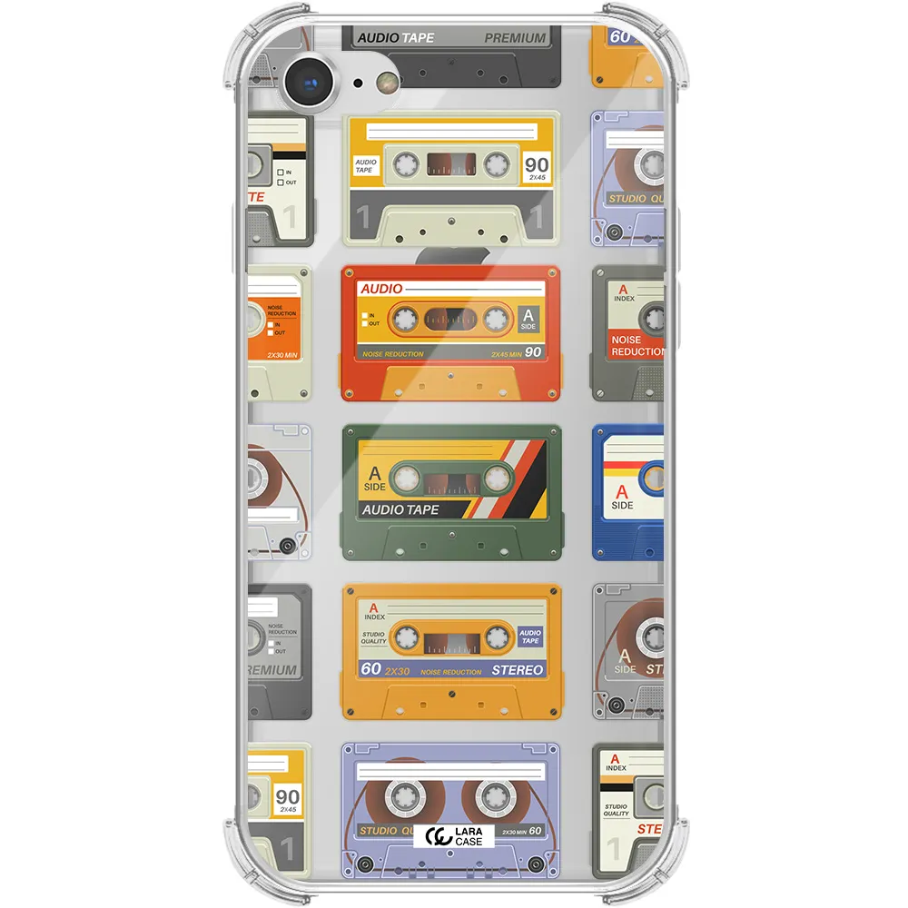 All My Cassettes Apple iPhone 8 Clear PC Case