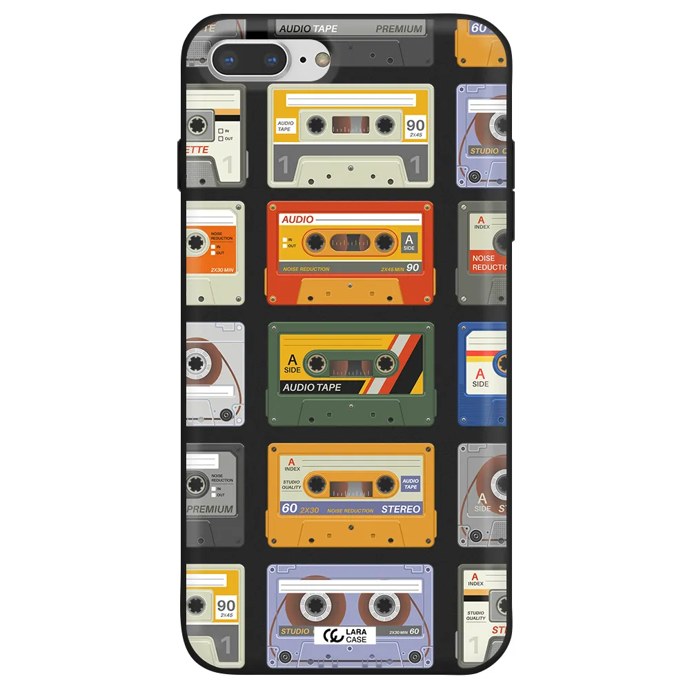 All My Cassettes Apple iPhone 8 plus Silicone black Case