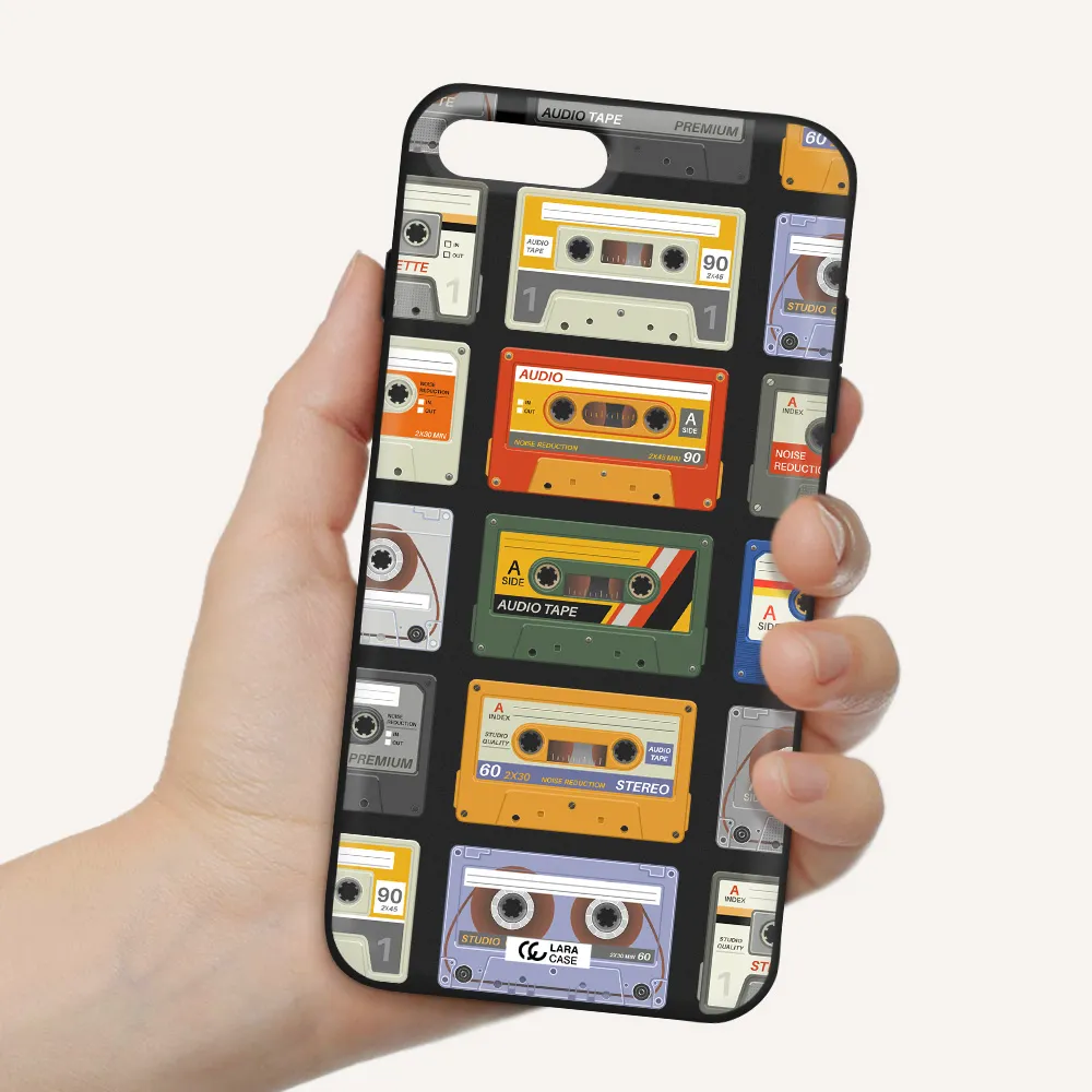 All My Cassettes Apple iPhone 8 plus Silicone black Case