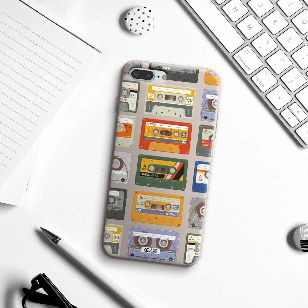 All My Cassettes Apple iPhone 8 plus Silicone Stone Case