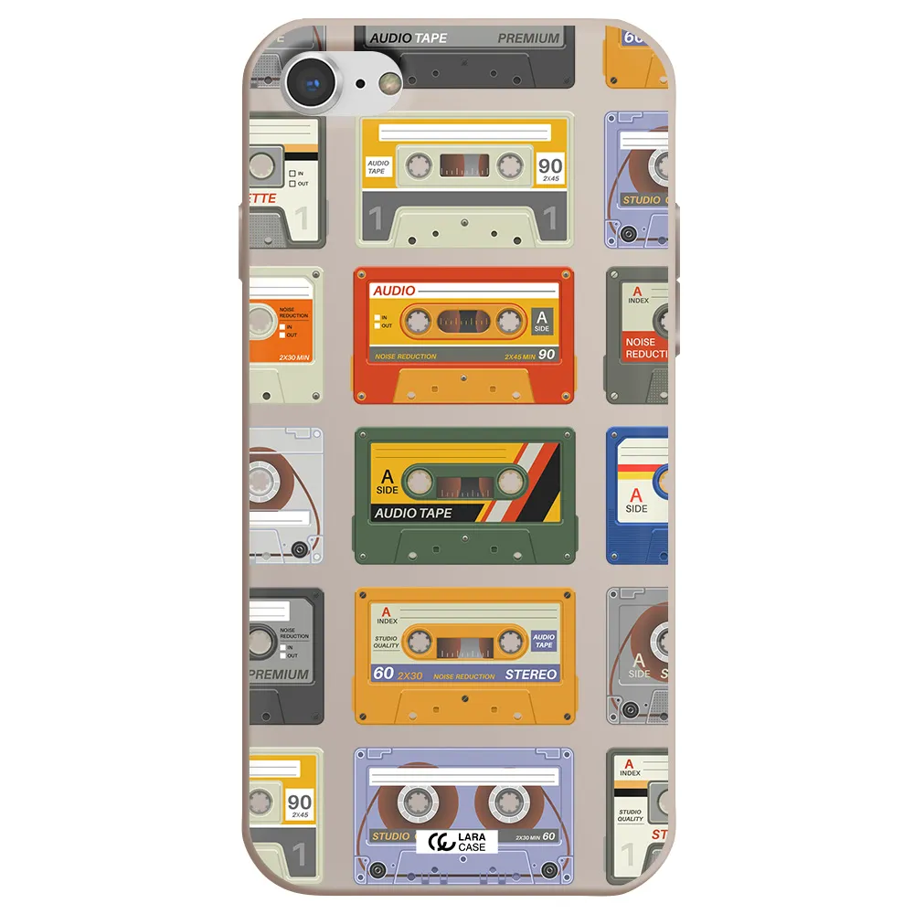 All My Cassettes Apple iPhone 8 Silicone Stone Case