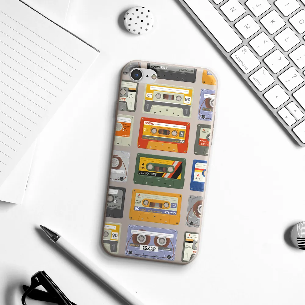 All My Cassettes Apple iPhone 8 Silicone Stone Case