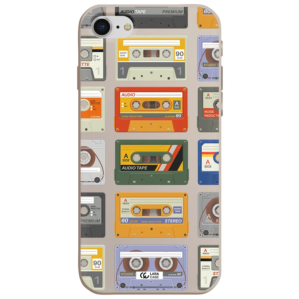 All My Cassettes Apple iPhone se 2020 Silicone Stone Case