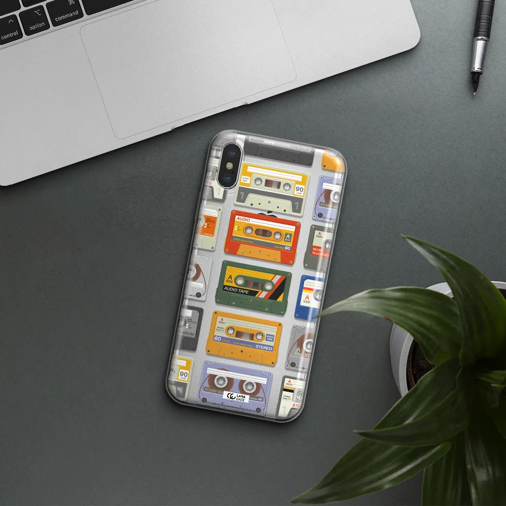All My Cassettes Apple iPhone X Clear TPU Case