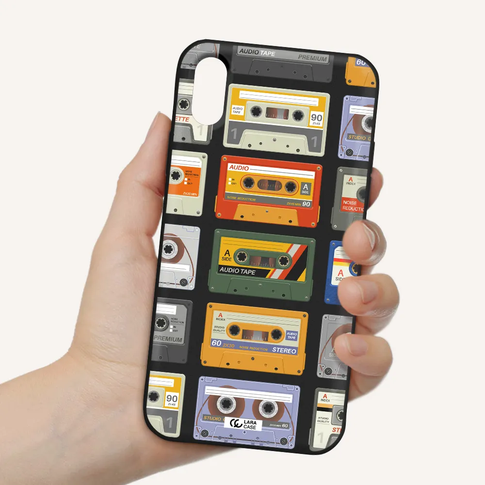 All My Cassettes Apple iPhone X Silicone black Case