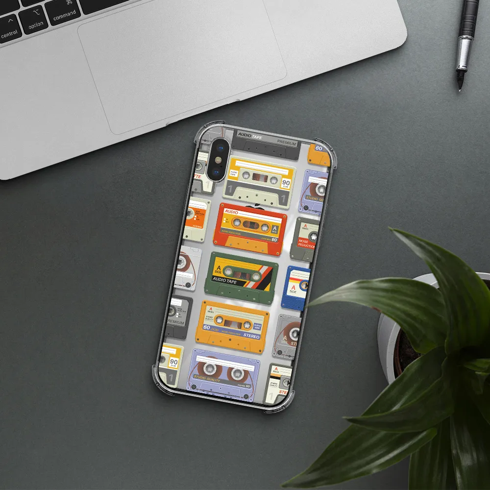 All My Cassettes Apple iPhone XS Clear PC Case