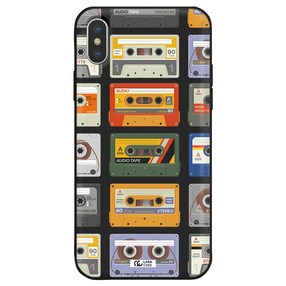 All My Cassettes Apple iPhone XS Silicone black Case