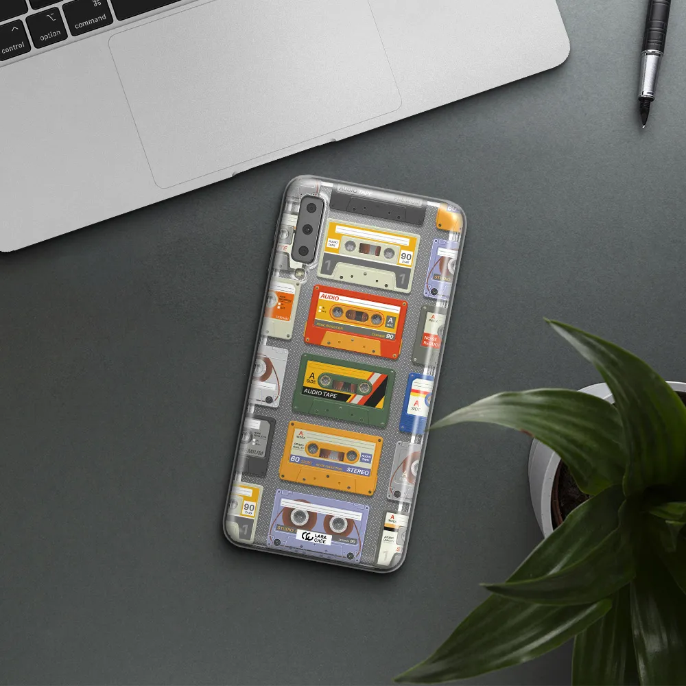 All My Cassettes Samsung A7 2018 Clear TPU Case