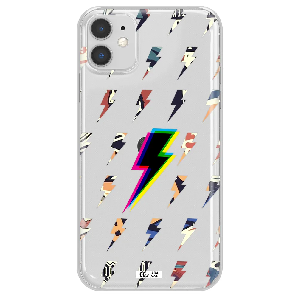 Thunder Glitch Apple iPhone 11 Clear TPU Case